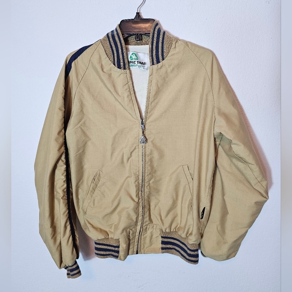 Pacific Trail Vintage Beige Jacket with Striped Accents Approximate Size Large - Picture 1 of 11